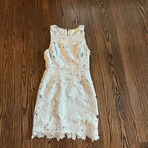 ASTR The Label Light Blue Laced Dress